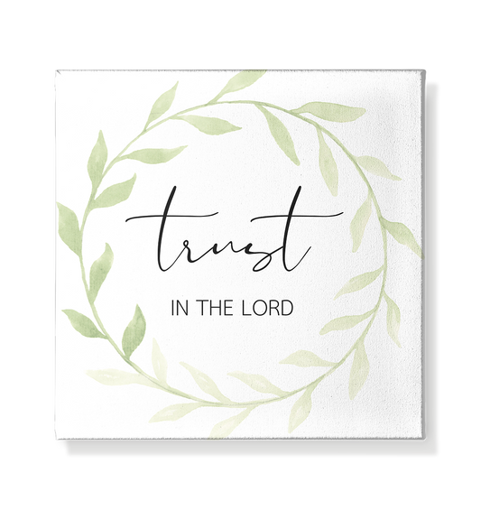trust in the lord - Leinwand 20x20cm - wertvoll und geliebt 