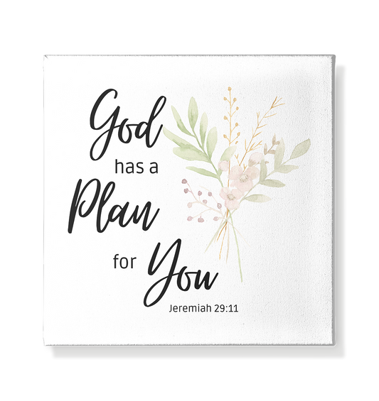 Jeremiah 29:11 - Leinwand 20x20cm - wertvoll und geliebt 