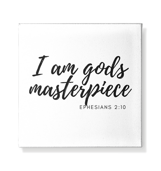 Gods Masterpiece - Leinwand 20x20cm - wertvoll und geliebt 