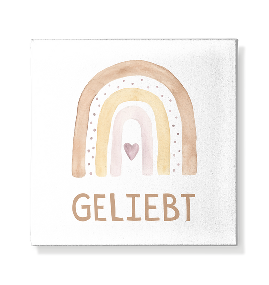 Geliebt Mädchen - Leinwand 20x20cm - wertvoll und geliebt 