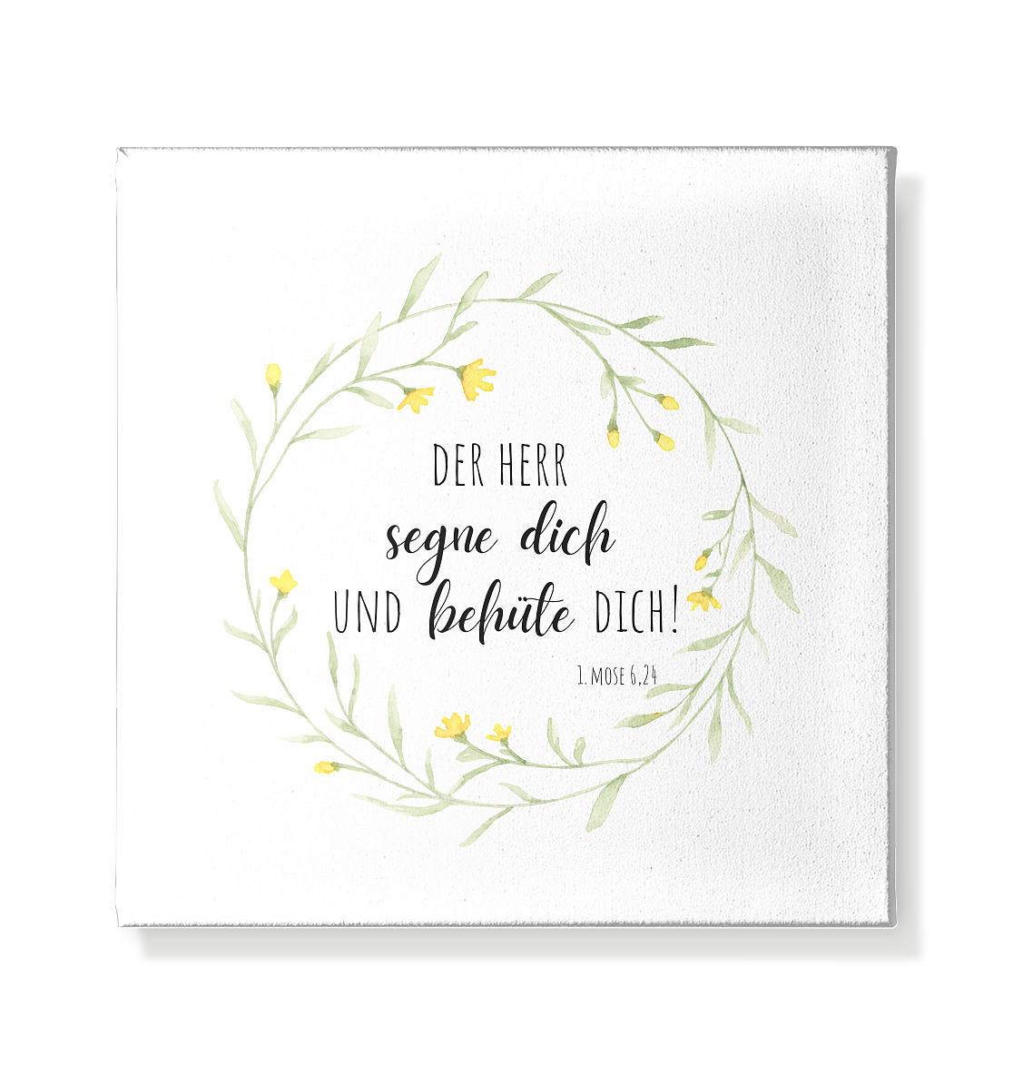Der Herr segne Dich - Leinwand 20x20cm - wertvoll und geliebt 