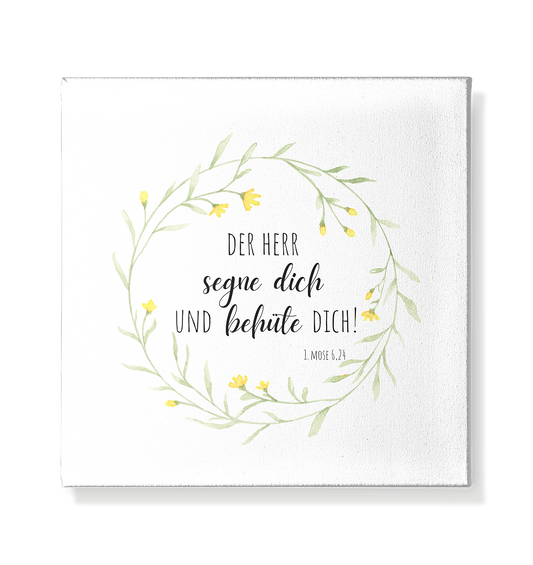 Der Herr segne Dich - Leinwand 20x20cm - wertvoll und geliebt 