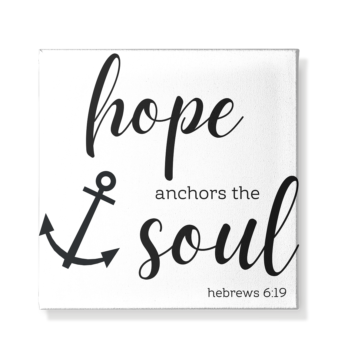 hope anchors the soul - Leinwand 20x20cm - wertvoll und geliebt 
