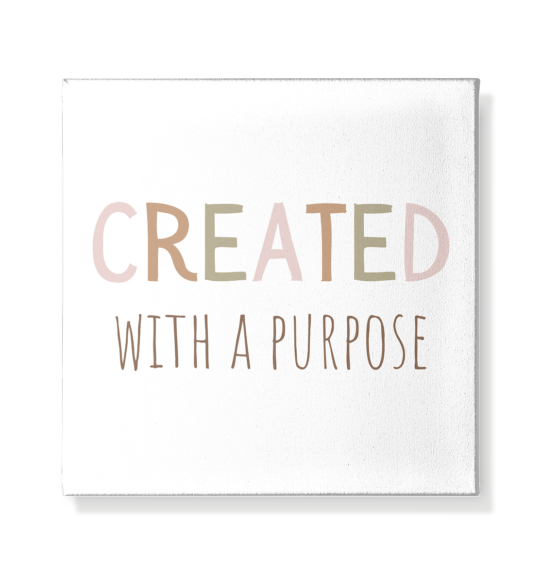 Created - Leinwand 20x20cm - wertvoll und geliebt 