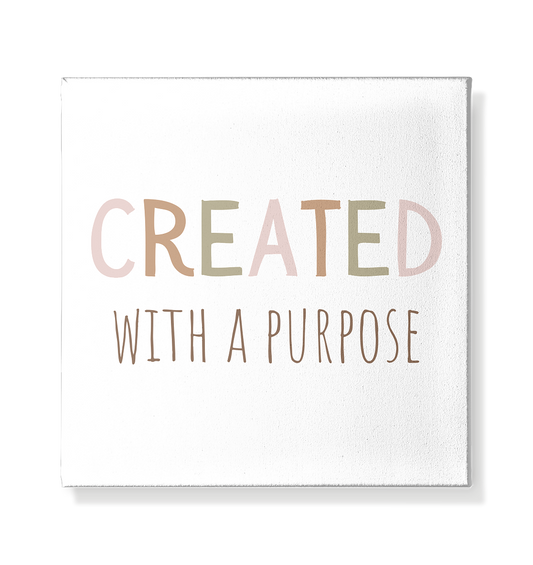 Created - Leinwand 20x20cm - wertvoll und geliebt 