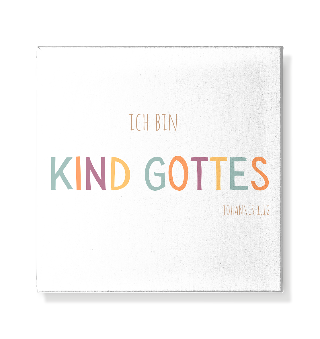 Kind Gottes - Leinwand 20x20cm - wertvoll und geliebt 