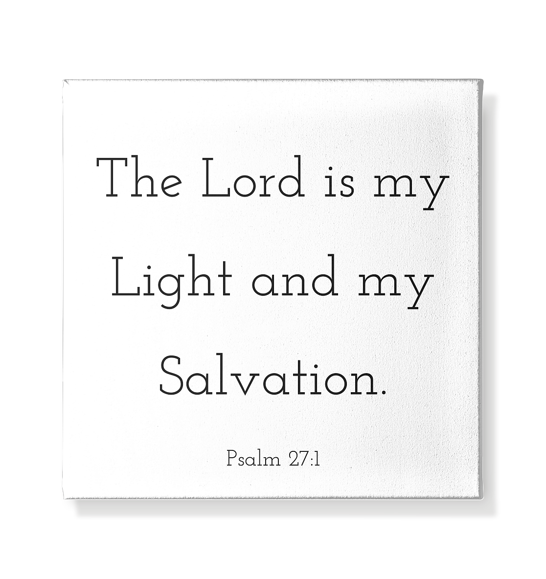 The lord is my light and my salvation - Leinwand 20x20cm - wertvoll und geliebt 