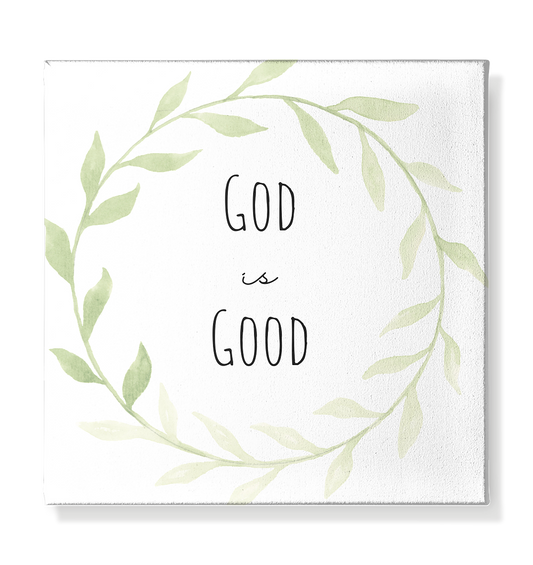 God is good - Leinwand 30x30cm - wertvoll und geliebt 