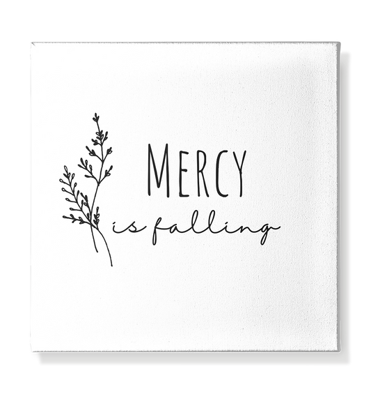 Mercy is falling - Leinwand 30x30cm - wertvoll und geliebt 