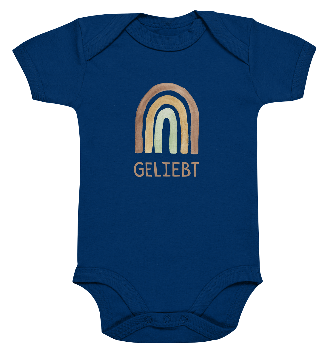 Geliebt Regenbogen grün - Organic Baby Bodysuit - wertvoll und geliebt 