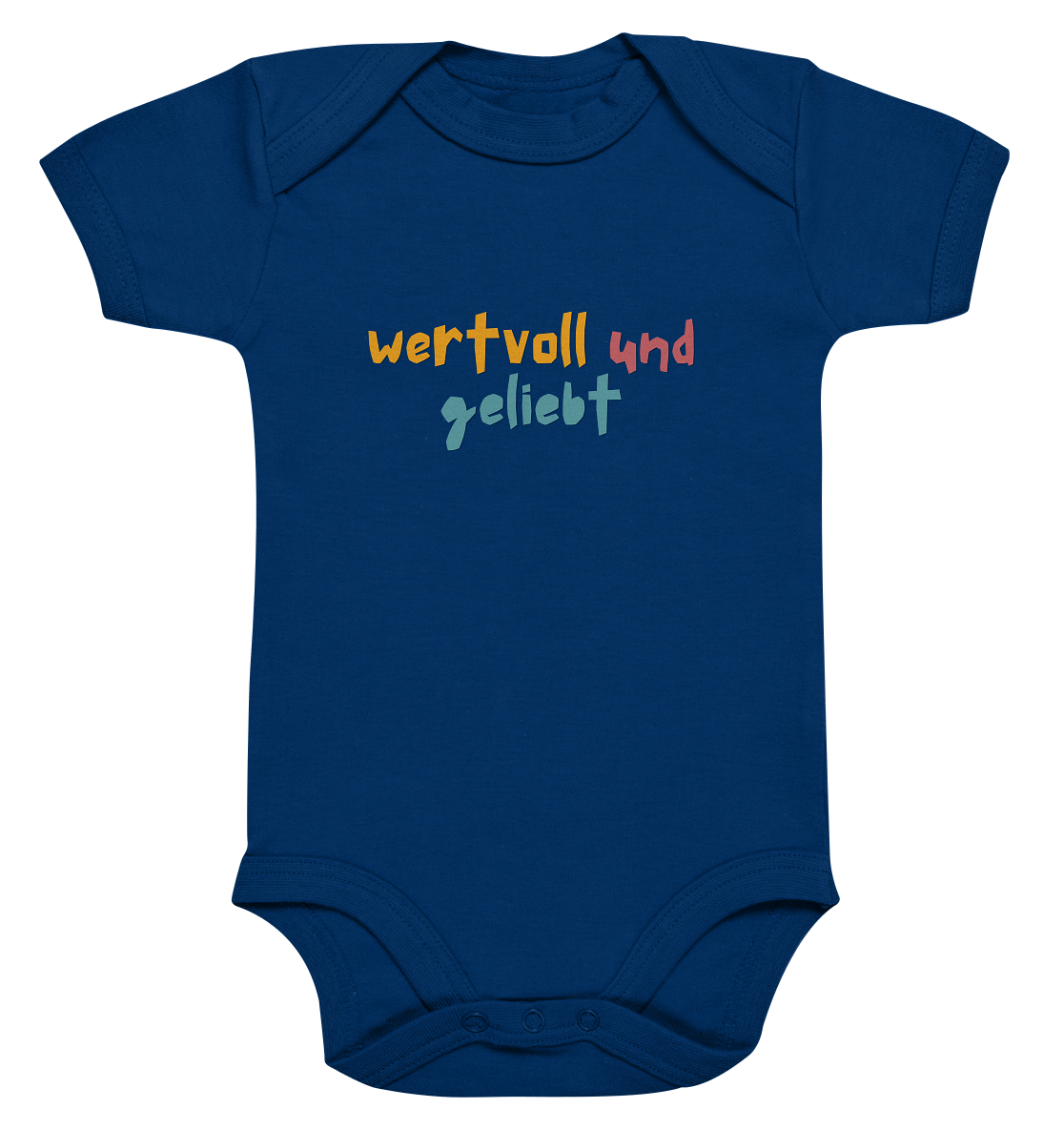 wertvoll und geliebt - Organic Baby Bodysuit - wertvoll und geliebt 