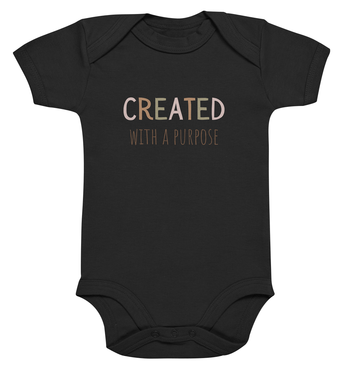 Created - Organic Baby Bodysuit - wertvoll und geliebt 