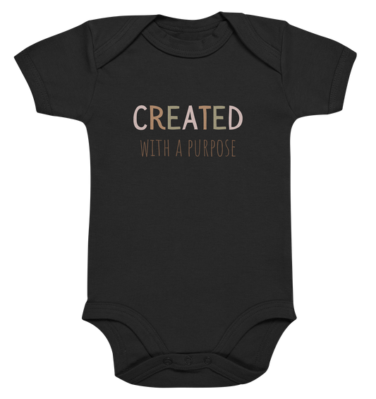 Created - Organic Baby Bodysuit - wertvoll und geliebt 