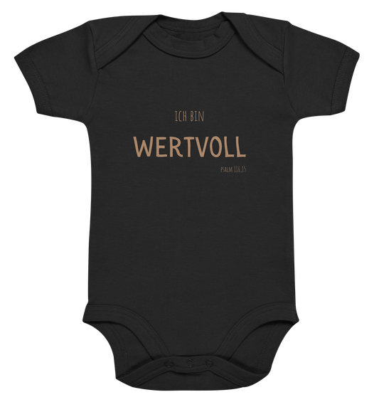 Wertvoll - Organic Baby Bodysuit - wertvoll und geliebt 
