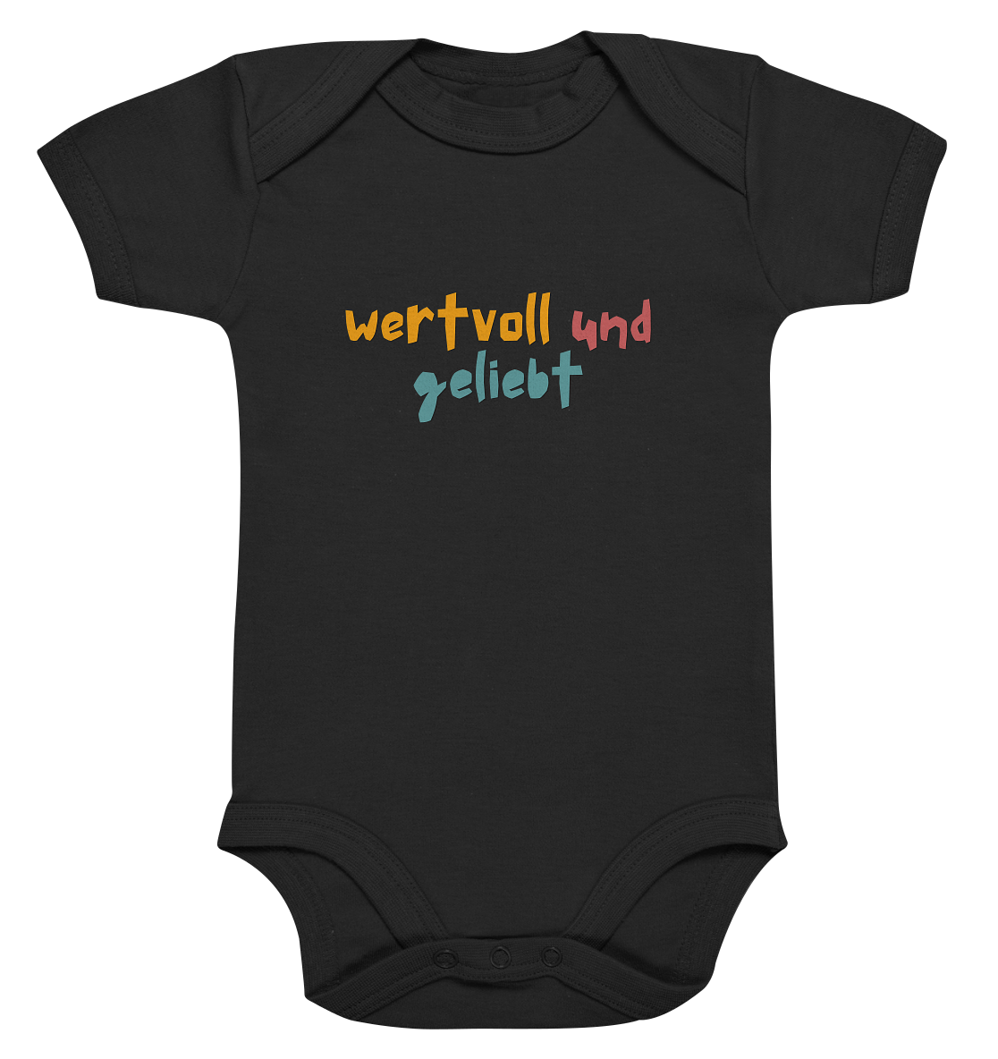 wertvoll und geliebt - Organic Baby Bodysuit - wertvoll und geliebt 