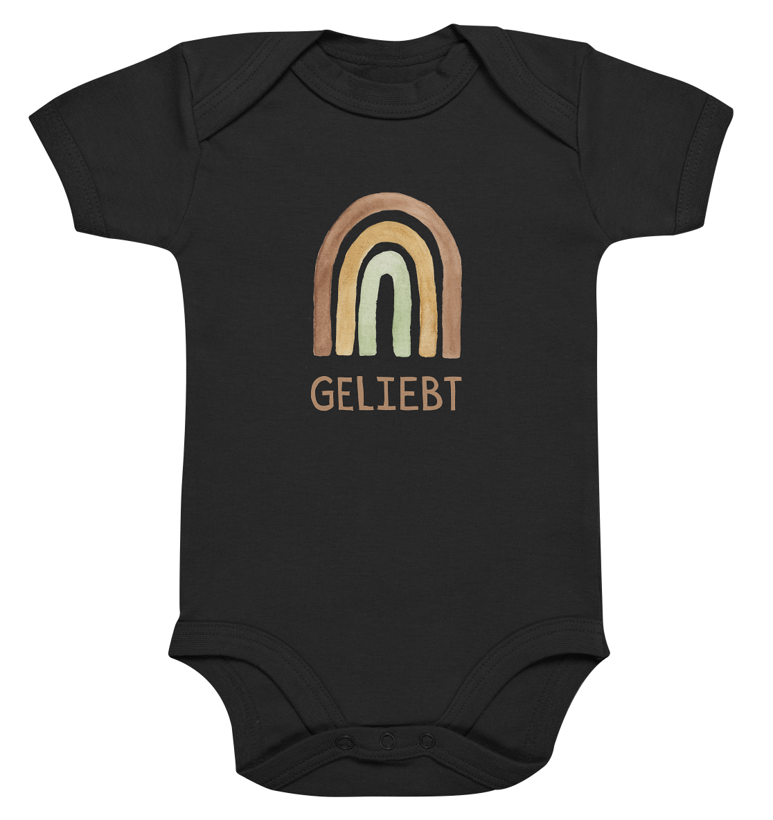 Geliebt Regenbogen grün - Organic Baby Bodysuit - wertvoll und geliebt 