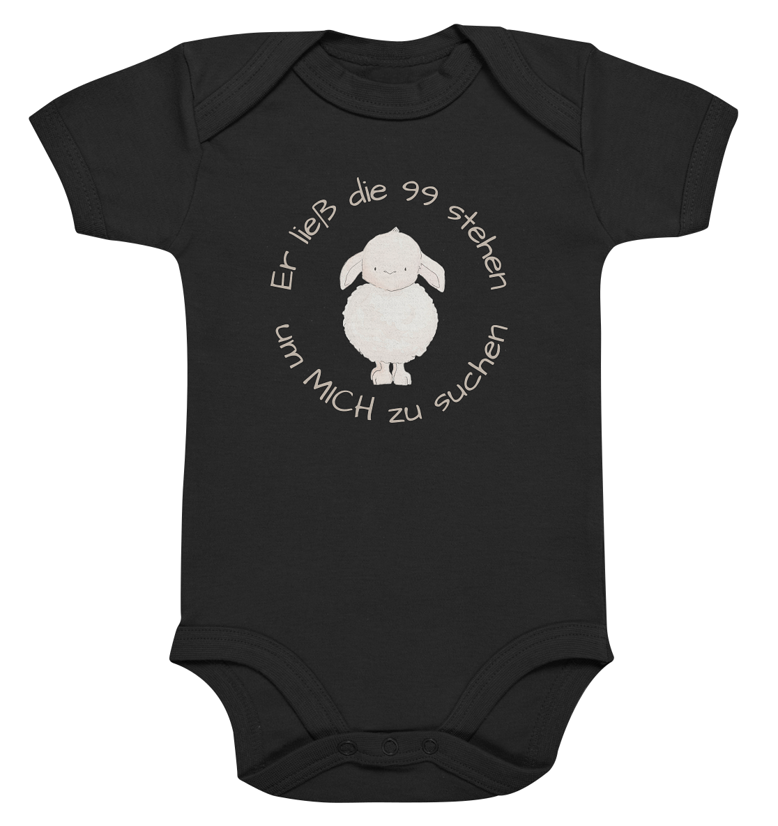 Er ließ die 99 stehen um Mich zu suchen - Organic Baby Bodysuit - wertvoll und geliebt 