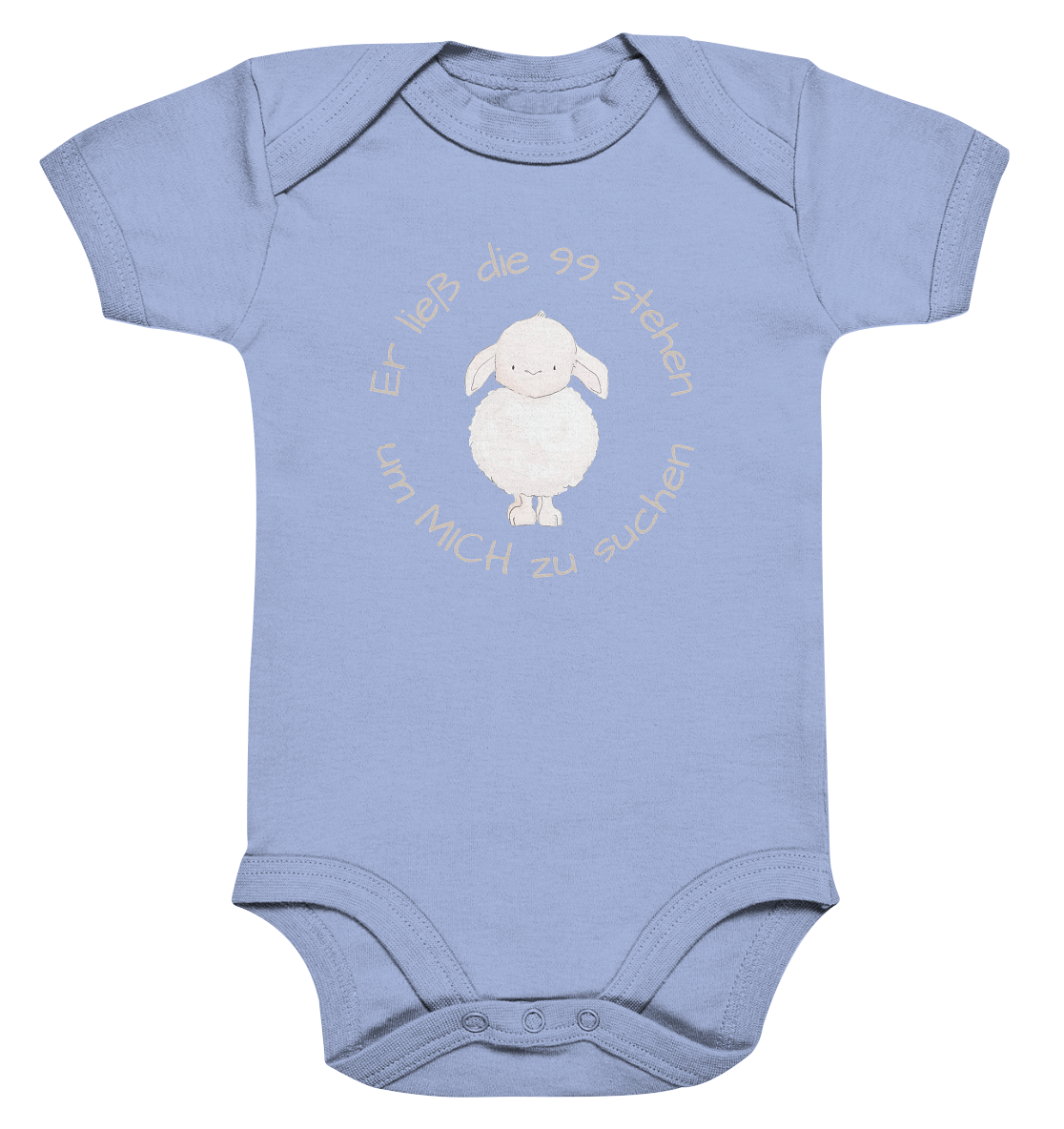 Er ließ die 99 stehen um Mich zu suchen - Organic Baby Bodysuit - wertvoll und geliebt 