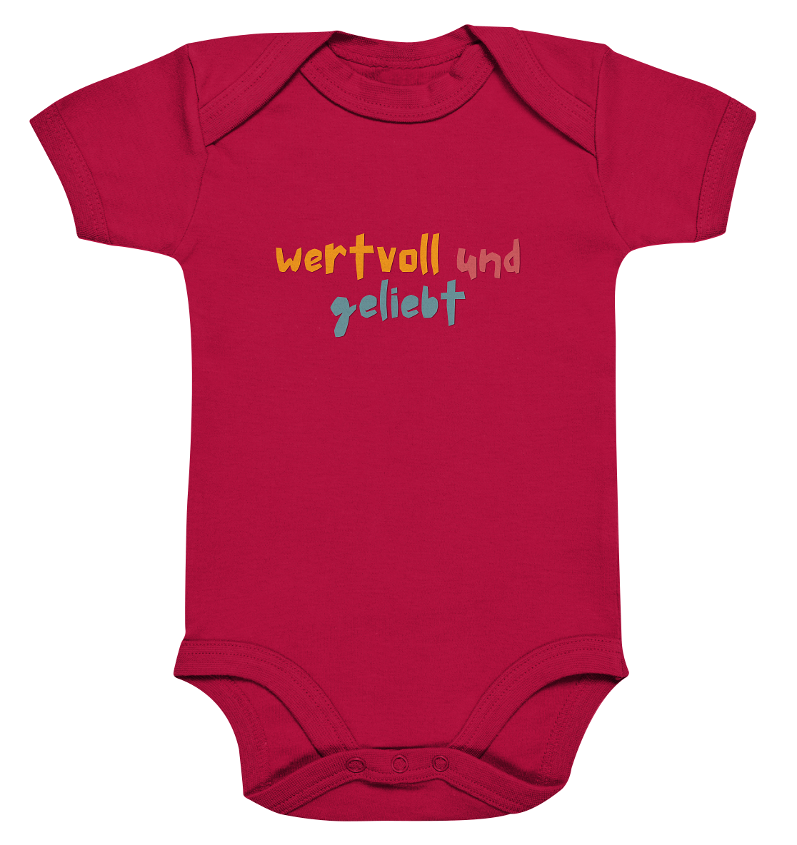 wertvoll und geliebt - Organic Baby Bodysuit - wertvoll und geliebt 