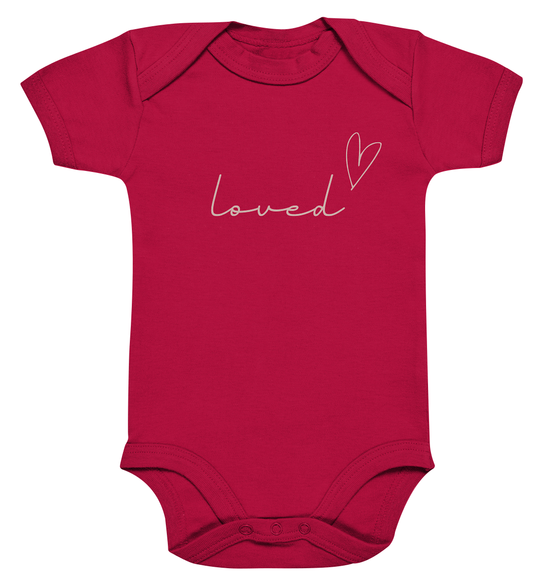 loved - Organic Baby Bodysuit - wertvoll und geliebt 
