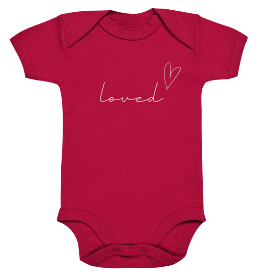 loved - Organic Baby Bodysuit - wertvoll und geliebt 