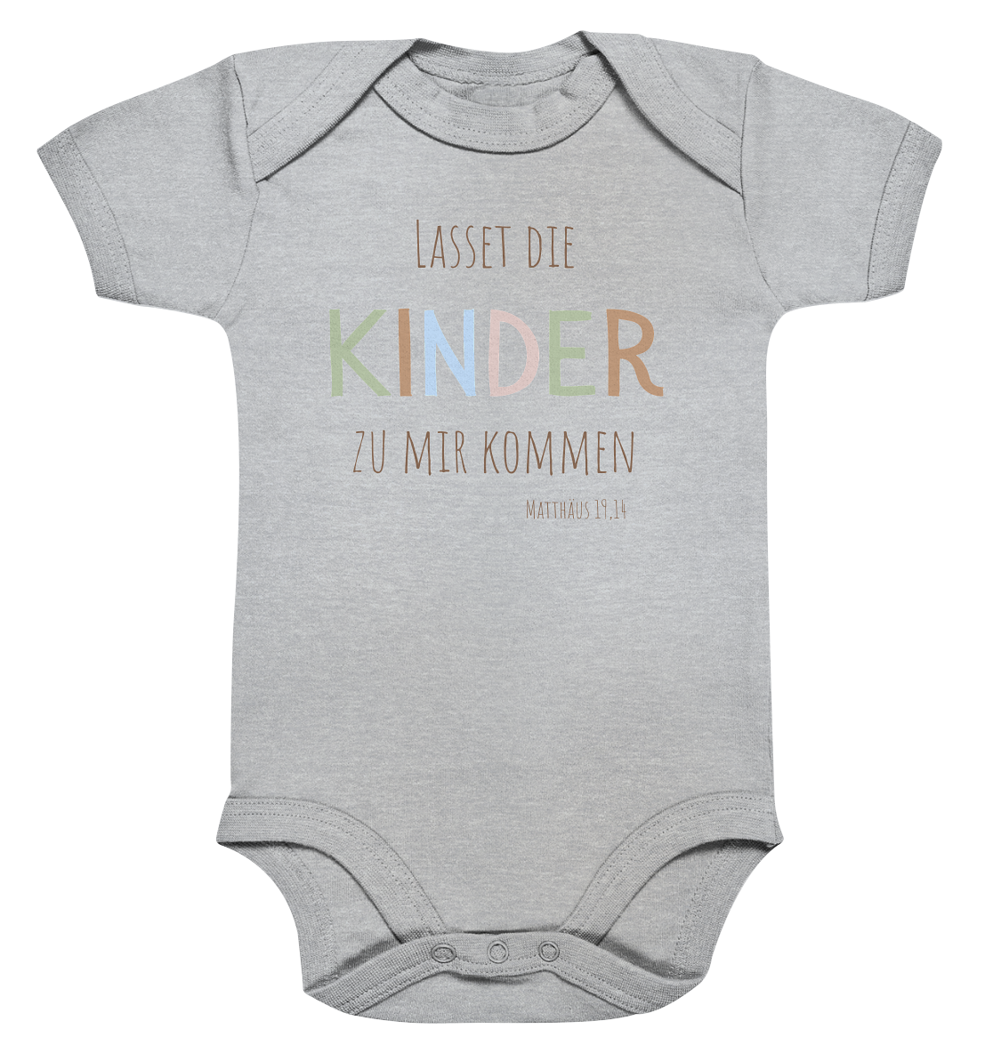 Lasset die Kinder zu mir kommen - Organic Baby Bodysuit - wertvoll und geliebt 