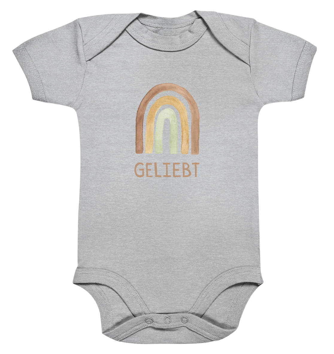 Geliebt Regenbogen grün - Organic Baby Bodysuit - wertvoll und geliebt 