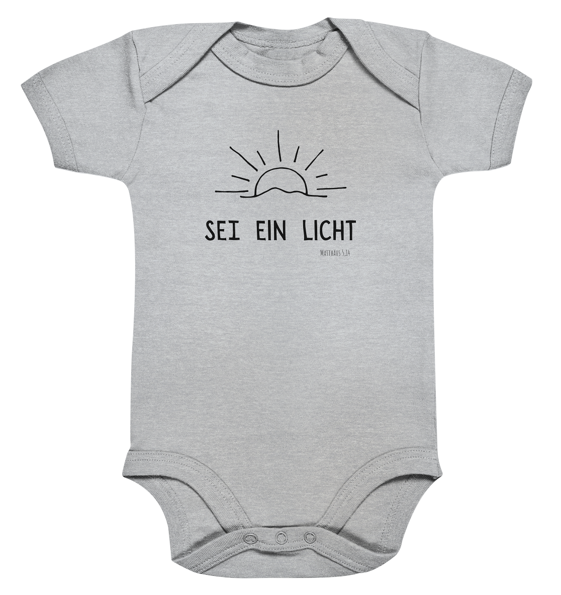 Sei ein Licht - Organic Baby Bodysuit - wertvoll und geliebt 