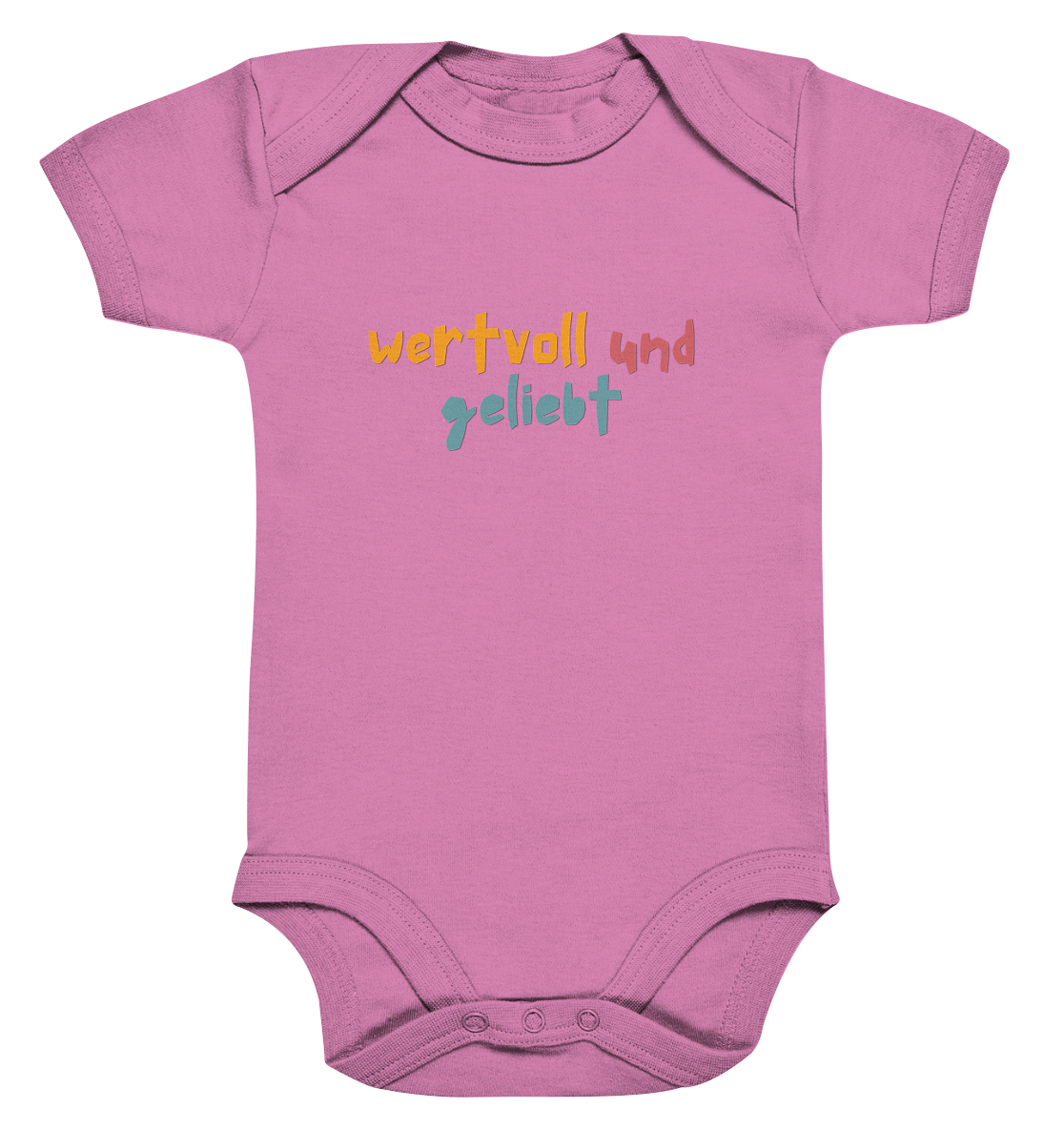 wertvoll und geliebt - Organic Baby Bodysuit - wertvoll und geliebt 