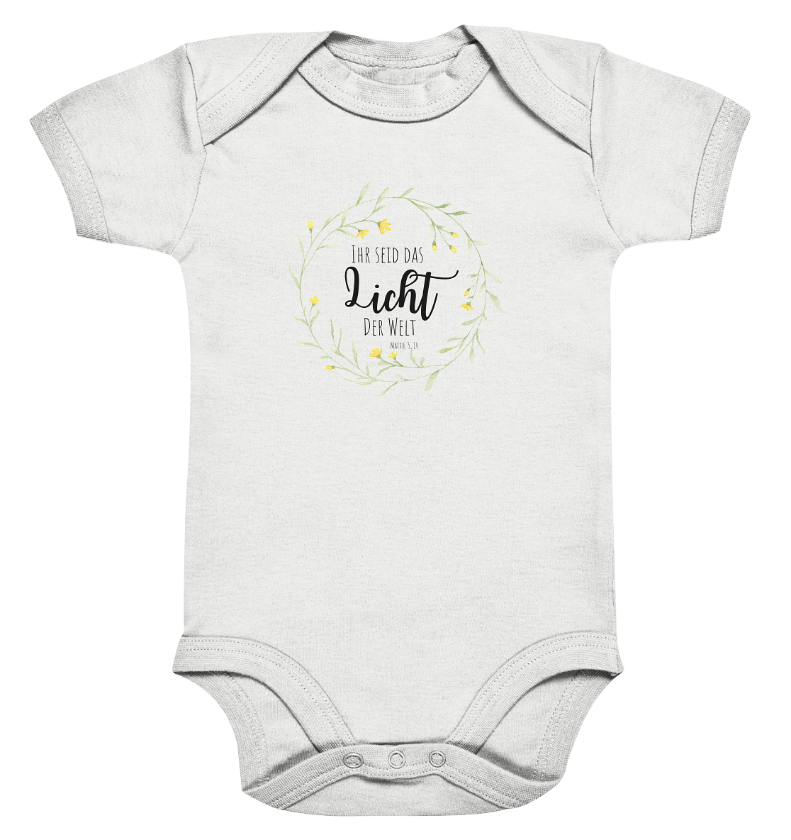 Licht der Welt - Organic Baby Bodysuit - wertvoll und geliebt 