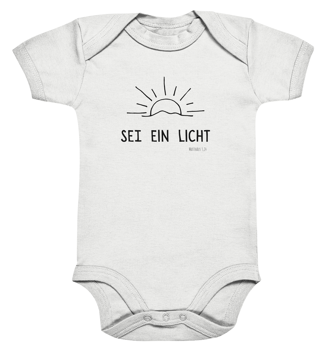 Sei ein Licht - Organic Baby Bodysuit - wertvoll und geliebt 
