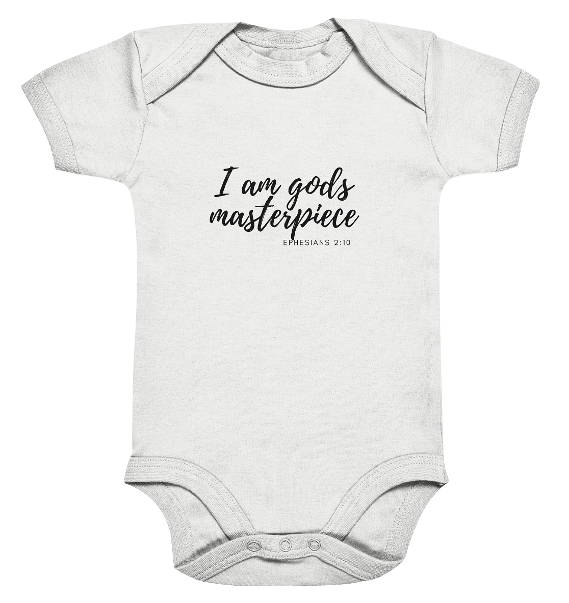 Gods Masterpiece - Organic Baby Bodysuit - wertvoll und geliebt 