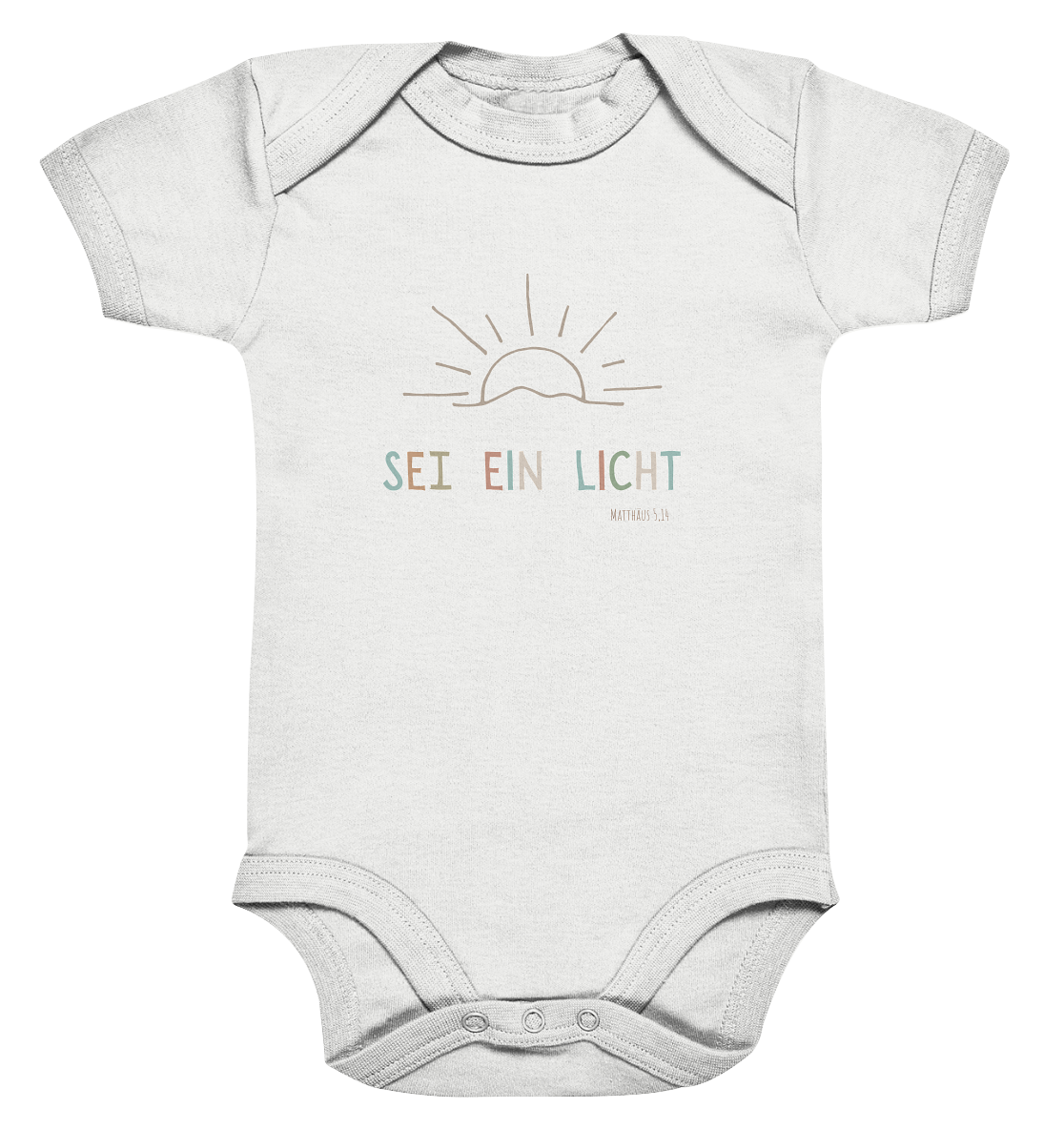 Sei ein Licht - Organic Baby Bodysuit - wertvoll und geliebt 
