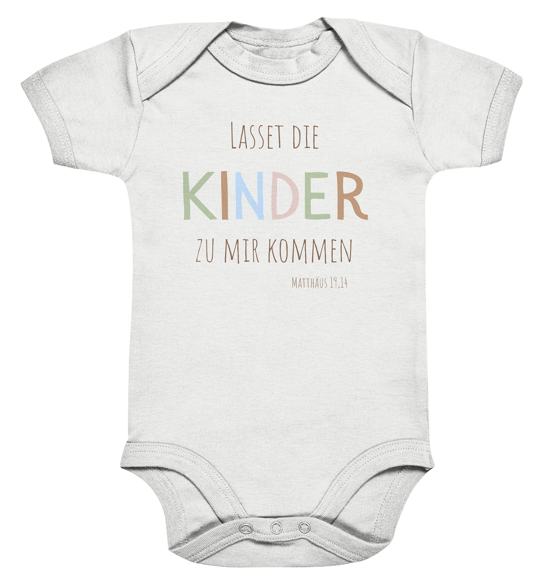 Lasset die Kinder zu mir kommen - Organic Baby Bodysuit - wertvoll und geliebt 