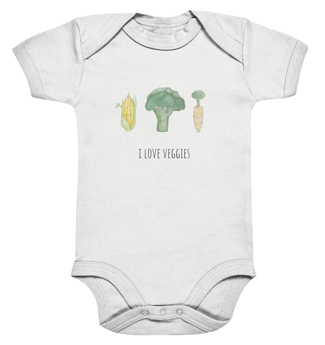 I love veggies - Organic Baby Bodysuit - wertvoll und geliebt 