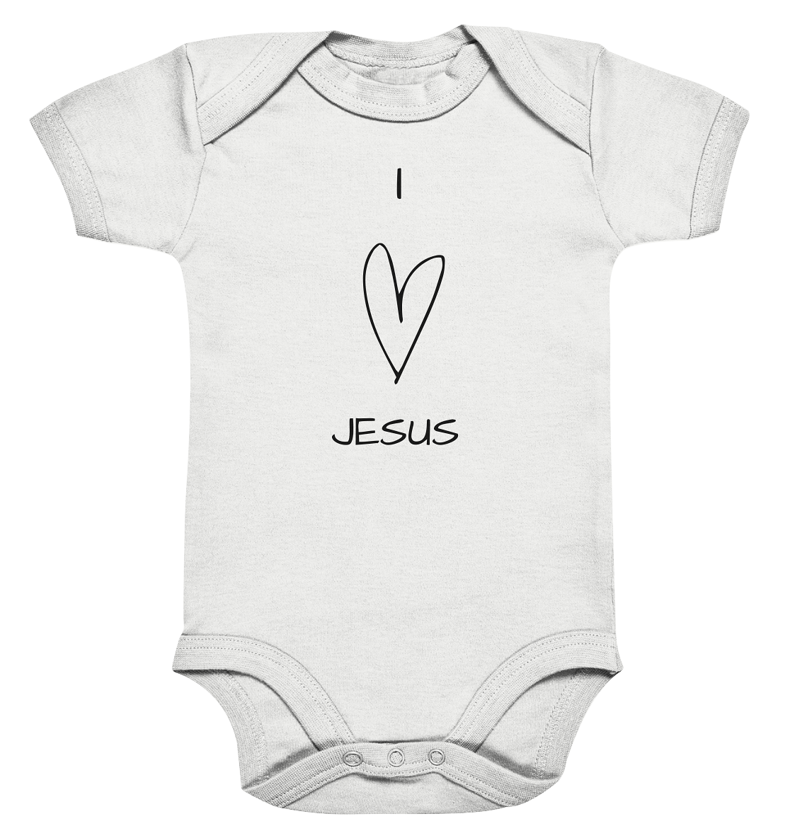 I love Jesus - Organic Baby Bodysuit - wertvoll und geliebt 