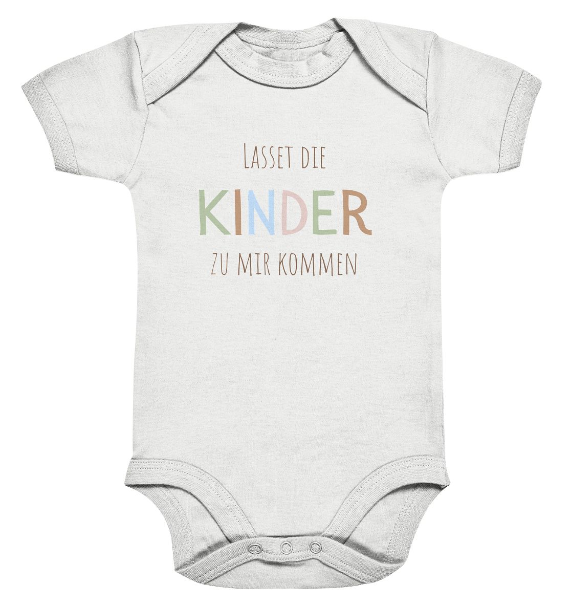 Lasset die Kinder zu mir kommen - Organic Baby Bodysuit - wertvoll und geliebt 