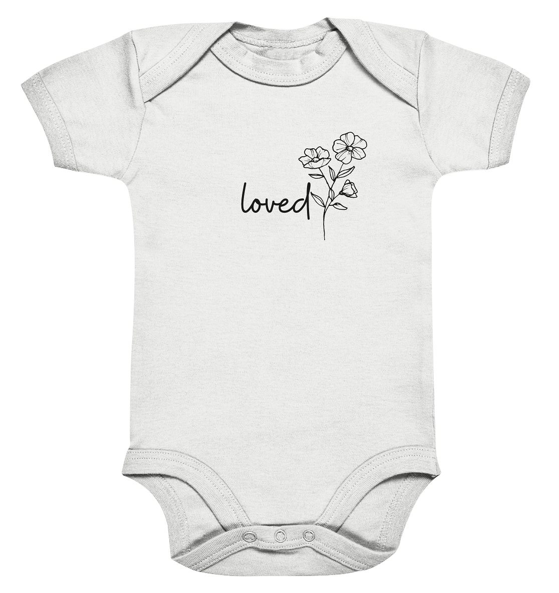 loved - Organic Baby Bodysuit - wertvoll und geliebt 