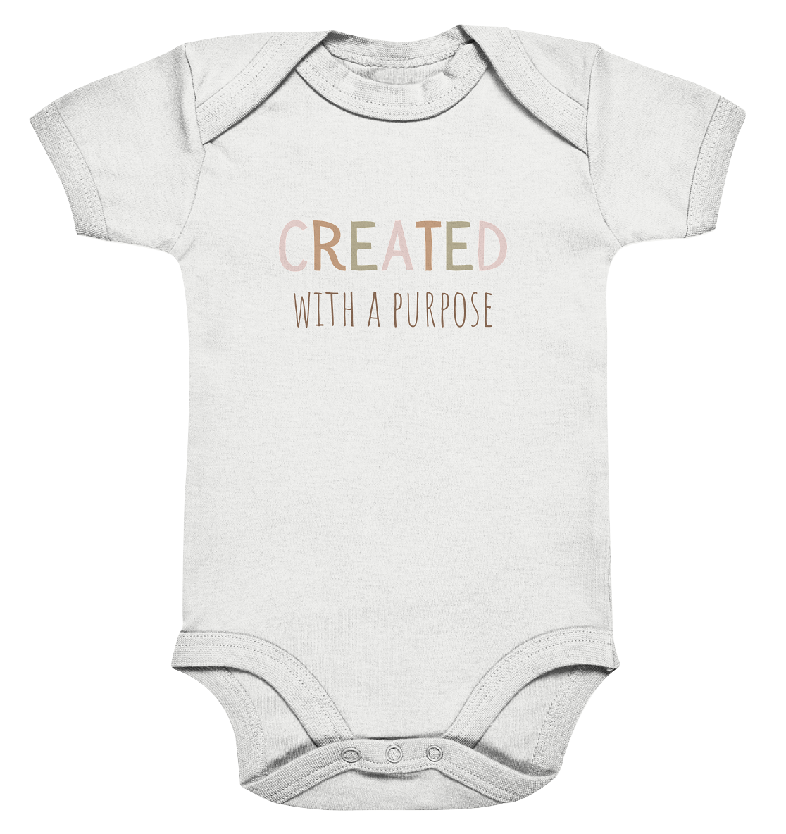 Created - Organic Baby Bodysuit - wertvoll und geliebt 