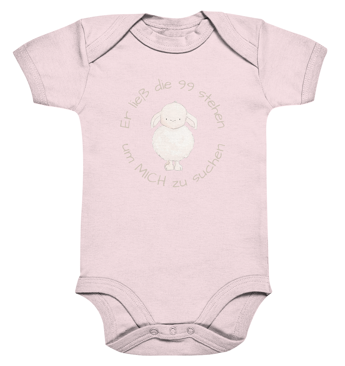 Er ließ die 99 stehen um Mich zu suchen - Organic Baby Bodysuit - wertvoll und geliebt 