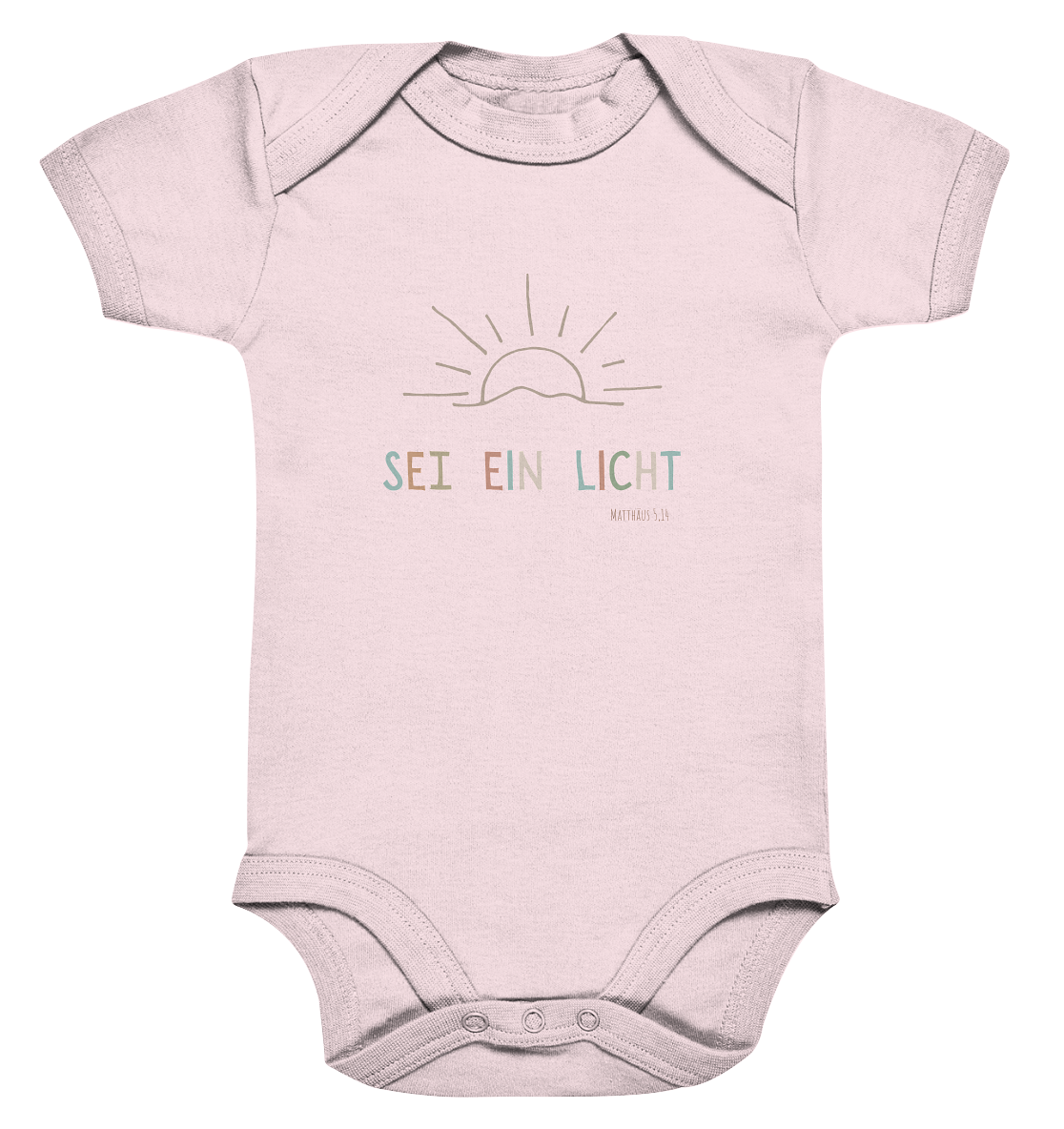 Sei ein Licht - Organic Baby Bodysuit - wertvoll und geliebt 