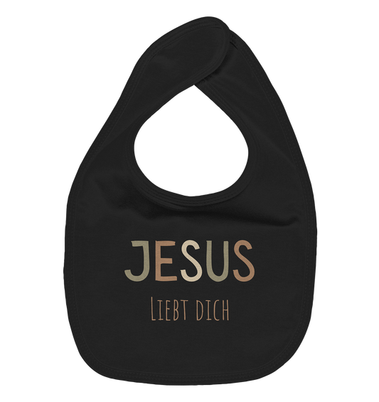 Jesus liebt dich Jungen - Organic Baby-Lätzchen - wertvoll und geliebt 