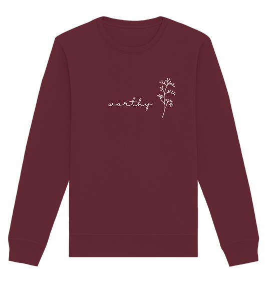 Worthy - Organic Basic Unisex Sweatshirt - wertvoll und geliebt 