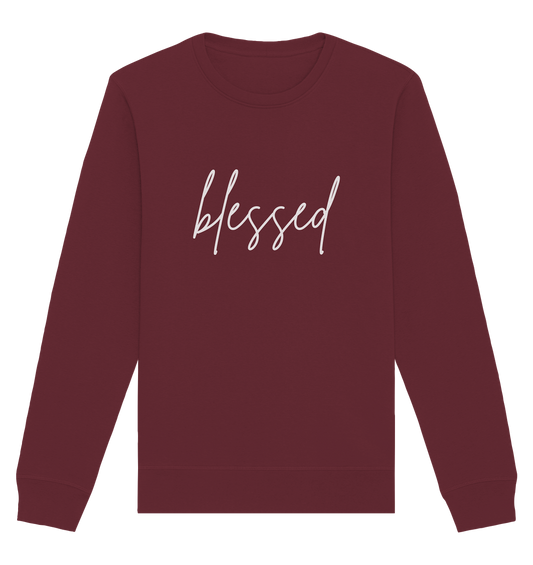 blessed - Organic Basic Unisex Sweatshirt - wertvoll und geliebt 