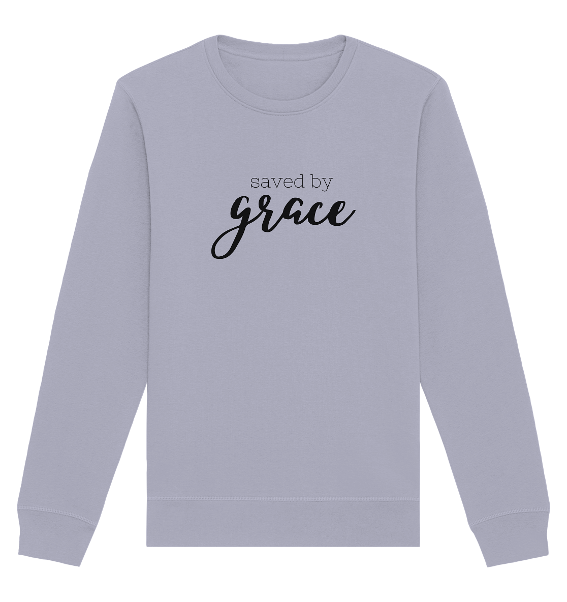 Saved by grace - Organic Basic Unisex Sweatshirt - wertvoll und geliebt 