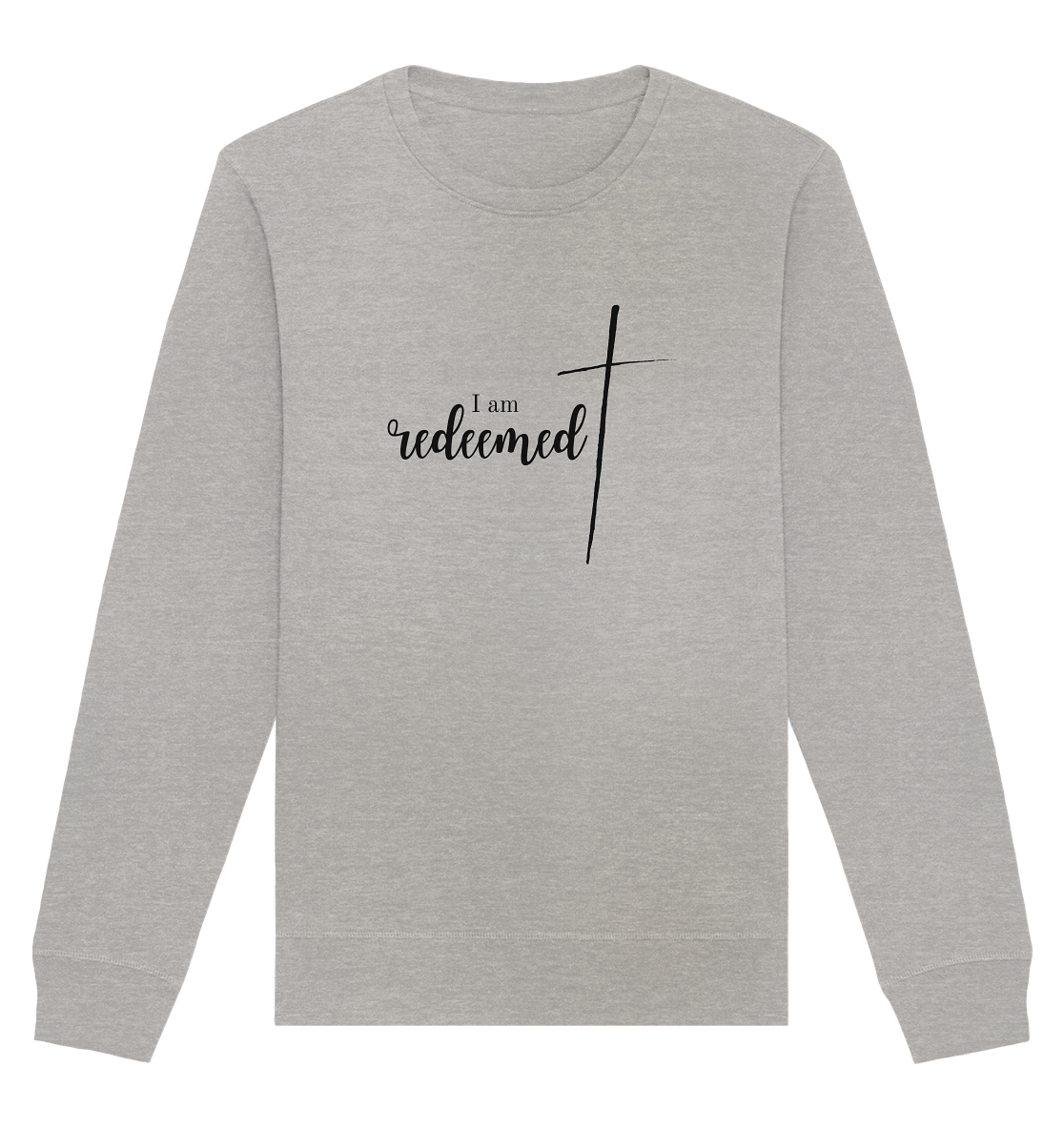 I am redeemed H - Organic Basic Unisex Sweatshirt - wertvoll und geliebt 