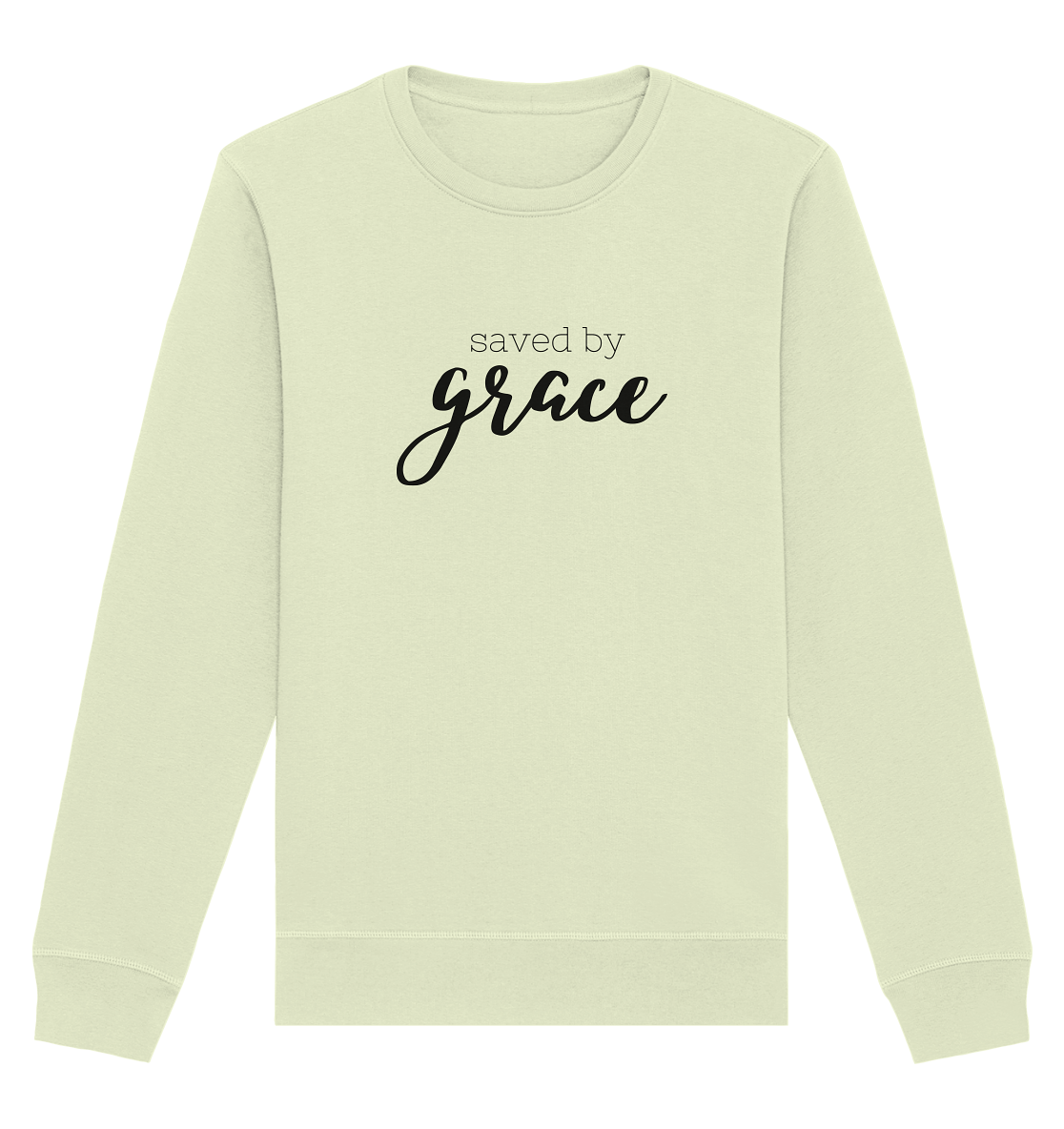 Saved by grace - Organic Basic Unisex Sweatshirt - wertvoll und geliebt 
