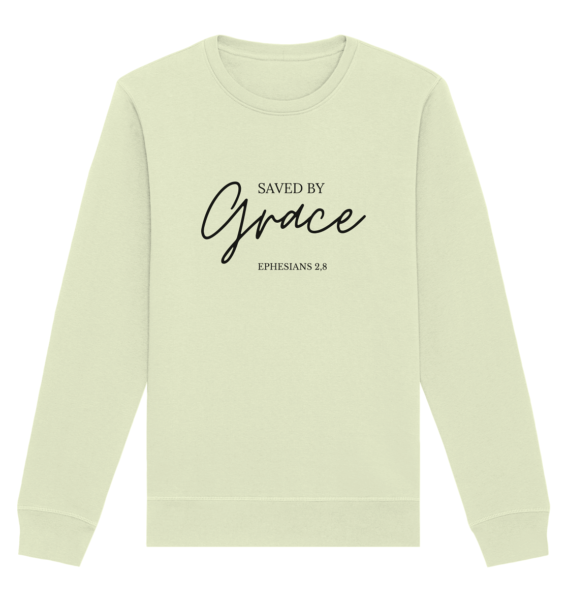 Saved by grace - Organic Basic Unisex Sweatshirt - wertvoll und geliebt 