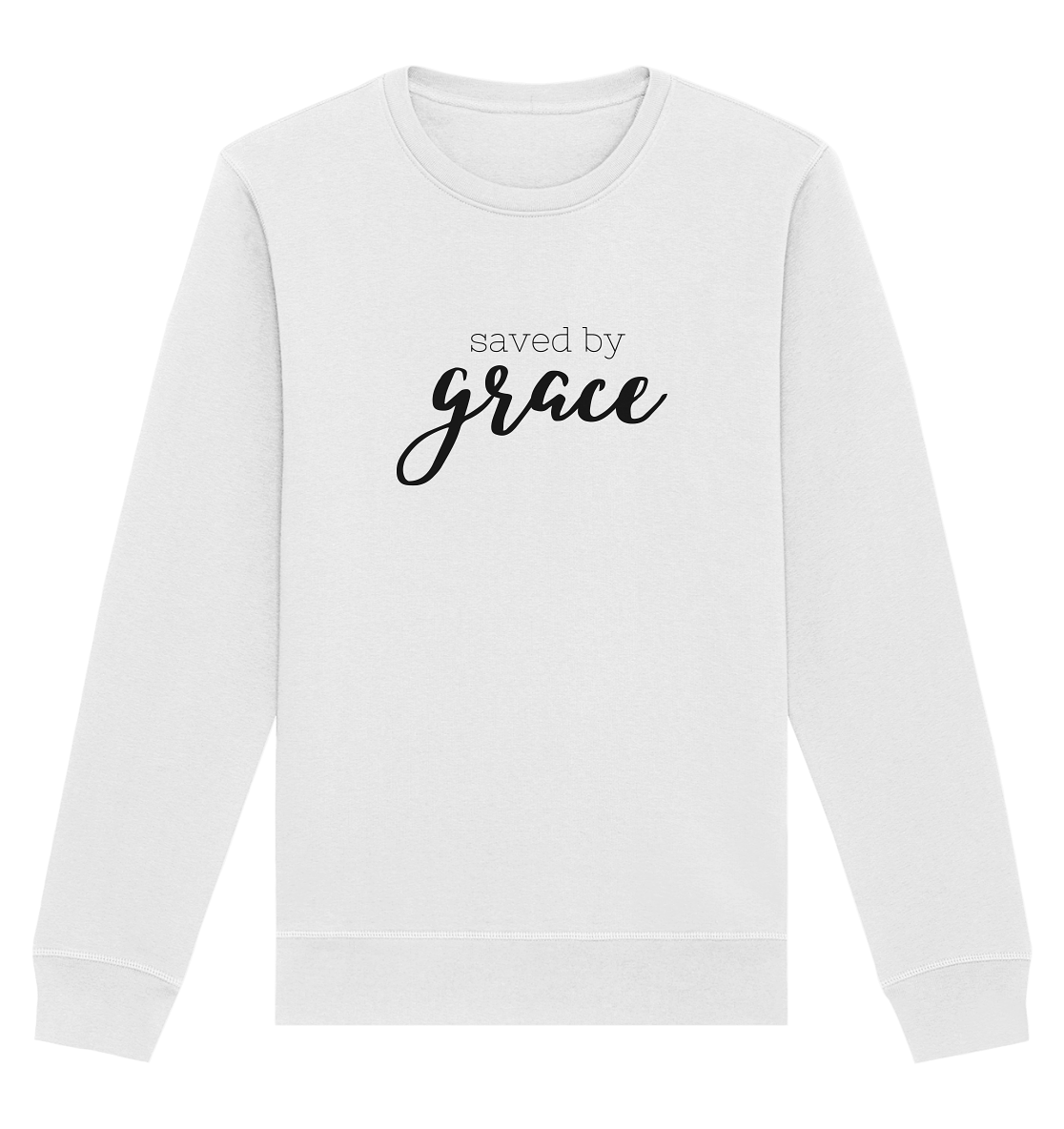 Saved by grace - Organic Basic Unisex Sweatshirt - wertvoll und geliebt 