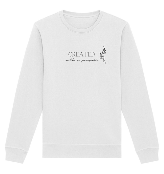 Created with a purpose D - Organic Basic Unisex Sweatshirt - wertvoll und geliebt 